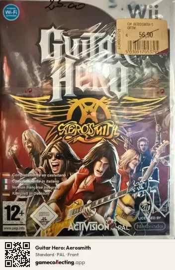 Guitar Hero: Aerosmith Nintendo Wii, PAL box front