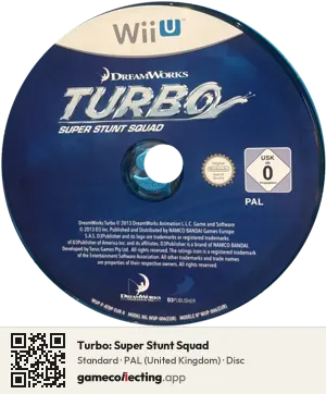Turbo: Super Stunt Squad Nintendo Wii U, PAL disc