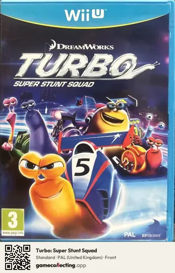 Turbo: Super Stunt Squad Nintendo Wii U, United Kingdom box front