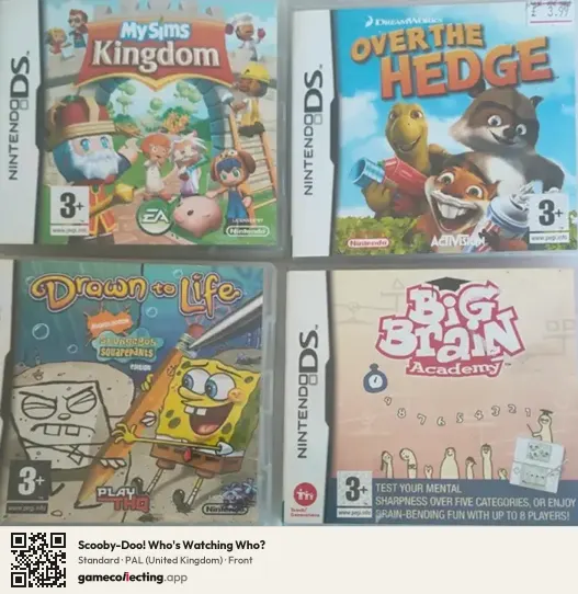 Scooby-Doo! Who's Watching Who? Nintendo DS, United Kingdom box front