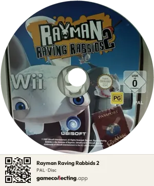 Rayman Raving Rabbids 2 Nintendo Wii, PAL disc