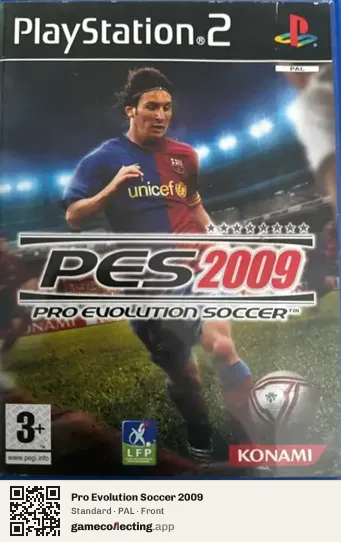 Pro Evolution Soccer 2009 PlayStation 2, PAL box front