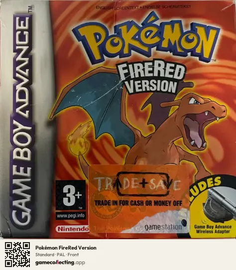 Pokémon FireRed Version Game Boy Advance, PAL box front