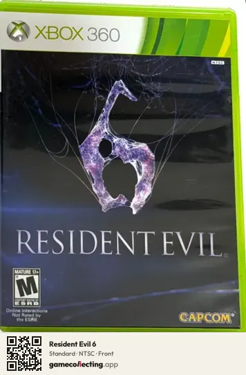Resident Evil 6 Xbox 360, NTSC box front