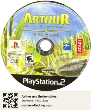 Arthur and the Invisibles PlayStation 2, NTSC disc