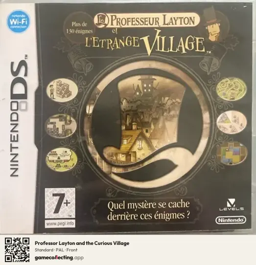 Professor Layton and the Curious Village Nintendo DS, PAL box front