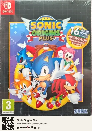 Sonic Origins Plus Nintendo Switch, France box front