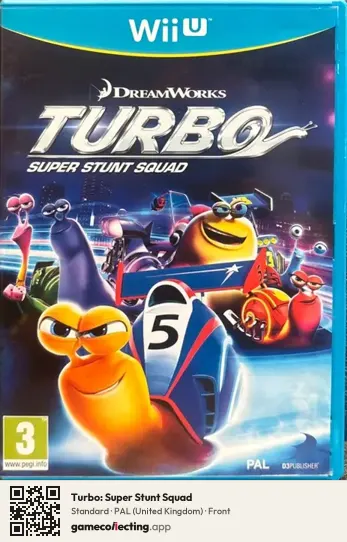 Turbo: Super Stunt Squad Nintendo Wii U, United Kingdom box front