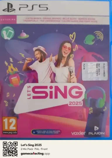 Let's Sing 2025 PlayStation 5, PAL box front