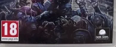Mutant Football League, the PEGI square on its front