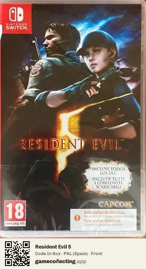 Resident Evil 5 Nintendo Switch, Spain box front
