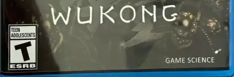 Black Myth: Wukong, the ESRB box on its front