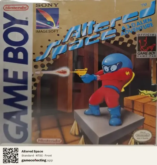 Altered Space Game Boy, NTSC box front