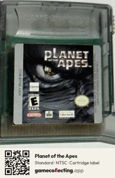 Planet of the Apes Game Boy Color, NTSC cartridge label