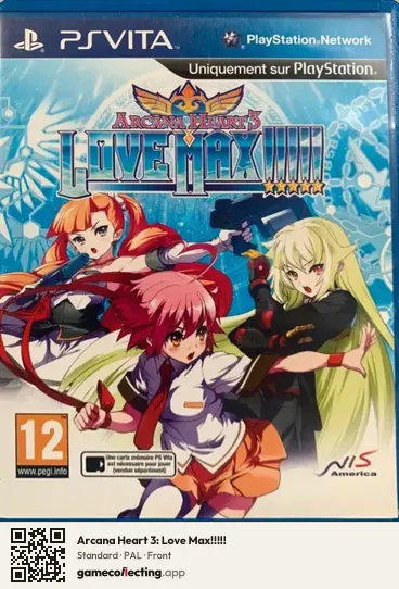 Arcana Heart 3: Love Max!!!!! PlayStation Vita, PAL box front