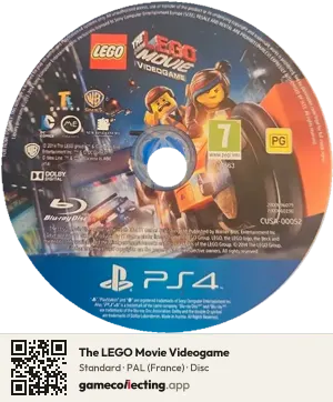 The LEGO Movie Videogame PlayStation 4, PAL disc