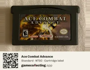 Ace Combat Advance Game Boy Advance, NTSC cartridge label
