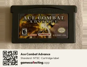 Ace Combat Advance Game Boy Advance, NTSC cartridge label