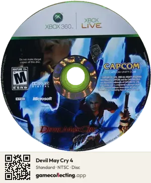 Devil May Cry 4 Xbox 360, NTSC disc