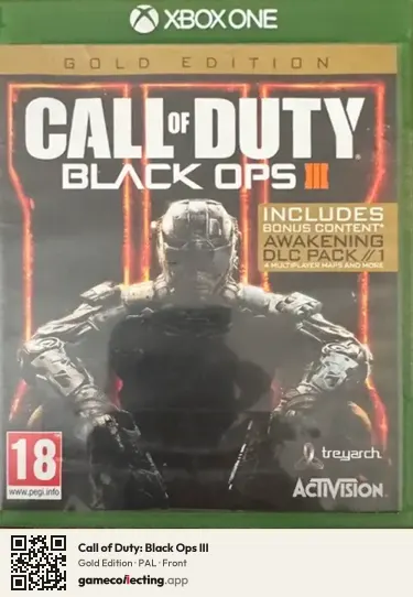 Call of Duty: Black Ops III Xbox One, PAL box front