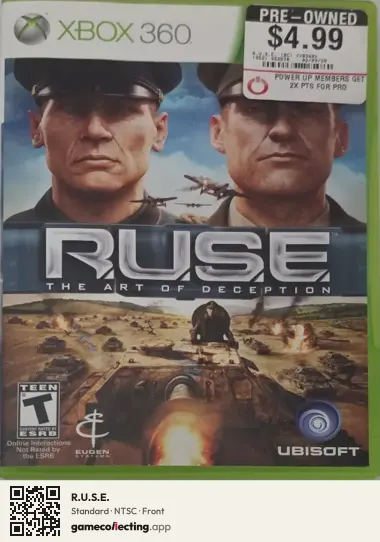 R.U.S.E. Xbox 360, NTSC box front