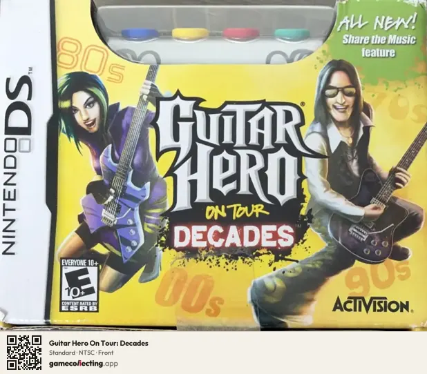 Guitar Hero On Tour: Decades Nintendo DS, NTSC box front