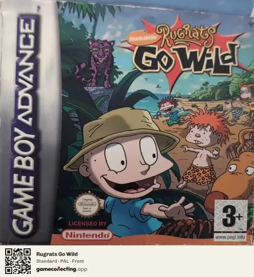 Rugrats Go Wild Game Boy Advance, PAL box front