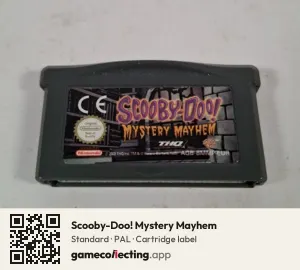 Scooby-Doo! Mystery Mayhem Game Boy Advance, PAL cartridge label