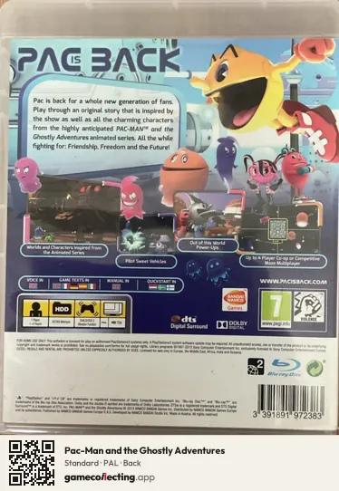 Pac-Man and the Ghostly Adventures PlayStation 3, PAL box back