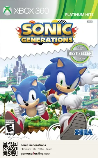 Sonic Generations Xbox 360, NTSC box front