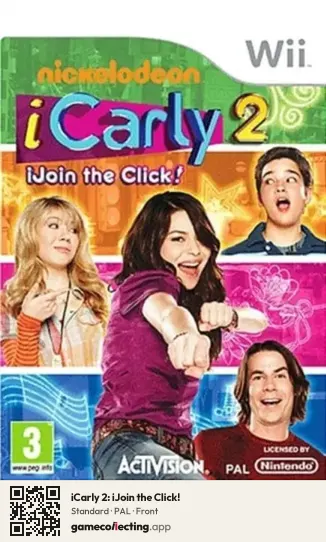 iCarly 2: iJoin the Click! Nintendo Wii, PAL box front