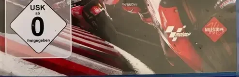 MotoGP 14, the USK square on its front