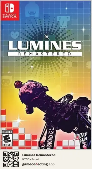 Lumines Remastered Nintendo Switch, NTSC box front