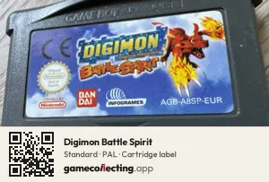 Digimon Battle Spirit Game Boy Advance, PAL cartridge label