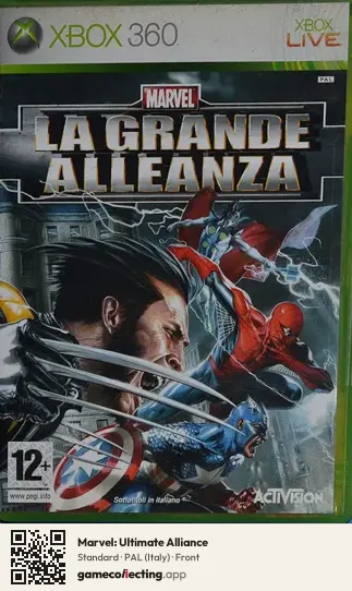 Marvel: Ultimate Alliance Xbox 360, Italy box front