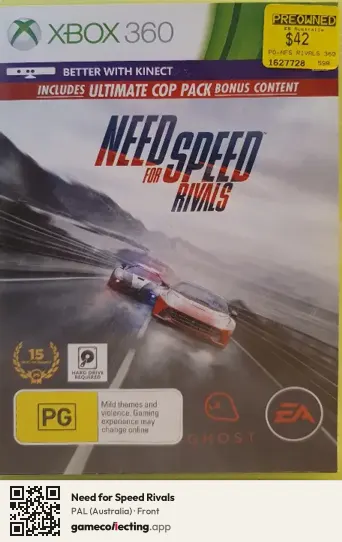 Need for Speed Rivals Xbox 360, Australia box front
