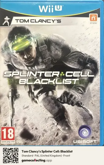 Tom Clancy's Splinter Cell: Blacklist Nintendo Wii U, United Kingdom box front