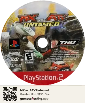 MX vs. ATV Untamed PlayStation 2, NTSC disc