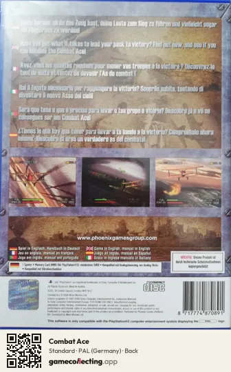 Combat Ace PlayStation 2, Germany box back