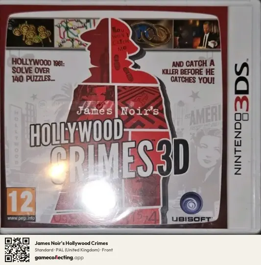James Noir's Hollywood Crimes Nintendo 3DS, United Kingdom box front