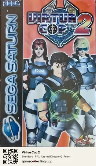 Virtua Cop 2 Sega Saturn, United Kingdom box front