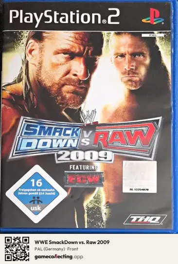 WWE SmackDown vs. Raw 2009 PlayStation 2, Germany box front