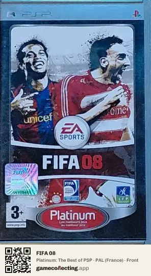 FIFA 08 PlayStation Portable, France box front
