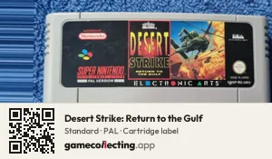 Desert Strike: Return to the Gulf Super Nintendo Entertainment System, PAL cartridge label