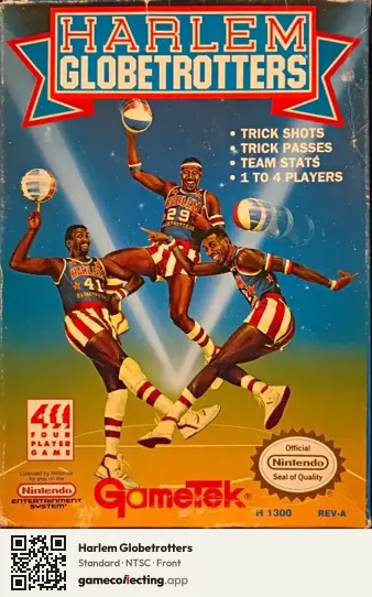 Harlem Globetrotters Nintendo Entertainment System, NTSC box front