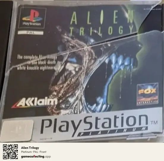 Alien Trilogy PlayStation, PAL box front