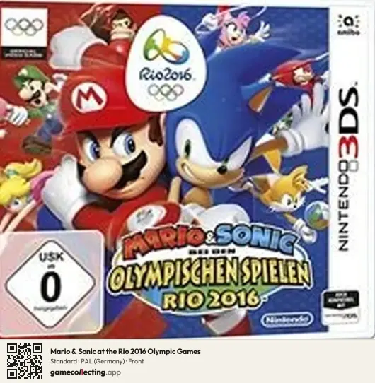 Mario & Sonic at the Rio 2016 Olympic Games Nintendo 3DS, Germany box front