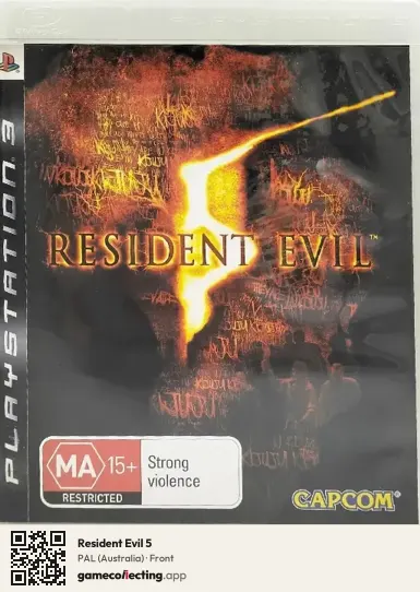 Resident Evil 5 PlayStation 3, Australia box front