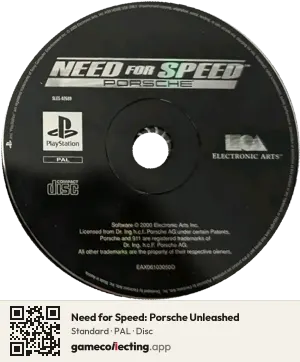 Need for Speed: Porsche Unleashed PlayStation, PAL disc