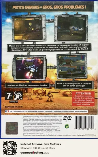 Ratchet & Clank: Size Matters PlayStation 2, France box back